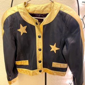 Vintage Leather Bomber Jacket Leathers by Toby